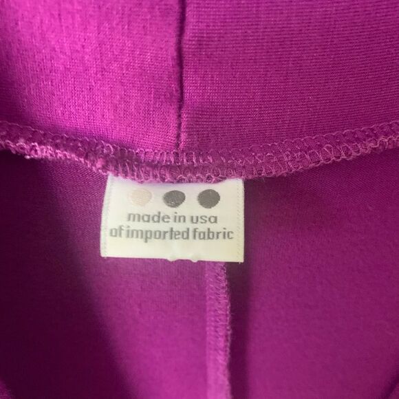 Three Dots Purple Twist Front Jersey Dress Size Small - Picture 7 of 9
